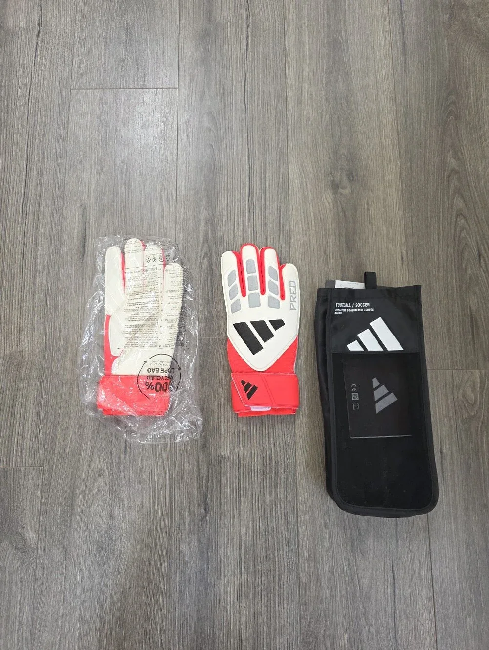 Adidas Adult Predator Match Fingersave Goalkeeper Gloves Size 10